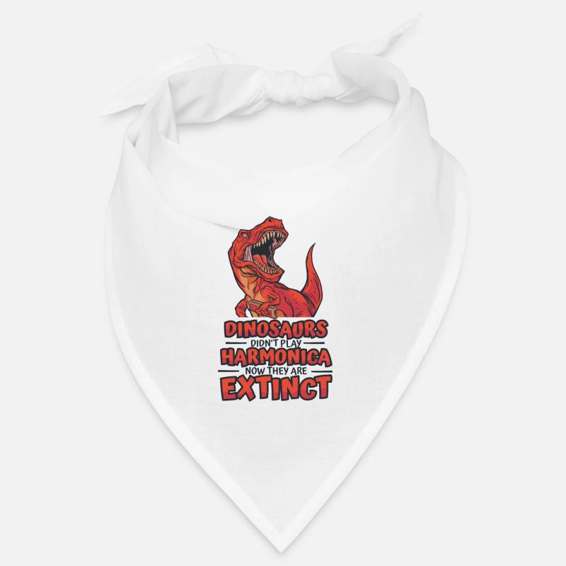 Dinosaurs Didn't Play Harmonica Mouth Harp Bandana