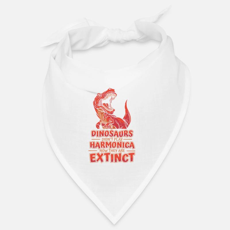Dinosaurs Didn't Play Harmonica Mouth Harp Bandana