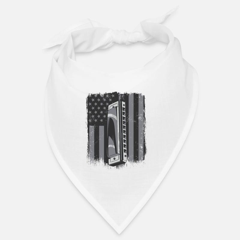 Harmonica American Flag Harmonicist Mouth Harp Bandana