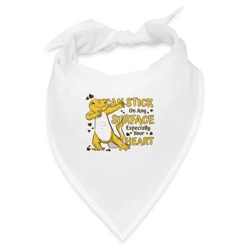 Kann auf jeder Oberfläche kleben Eidechse Gekkota Leopard - Bandana - Weiß - Vorne