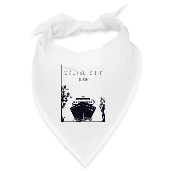 Kreuzfahrtschiff Chinesisches Hanzi-Kreuzfahrtschiff Kreuzfahrt - Bandana - Weiß - Vorne