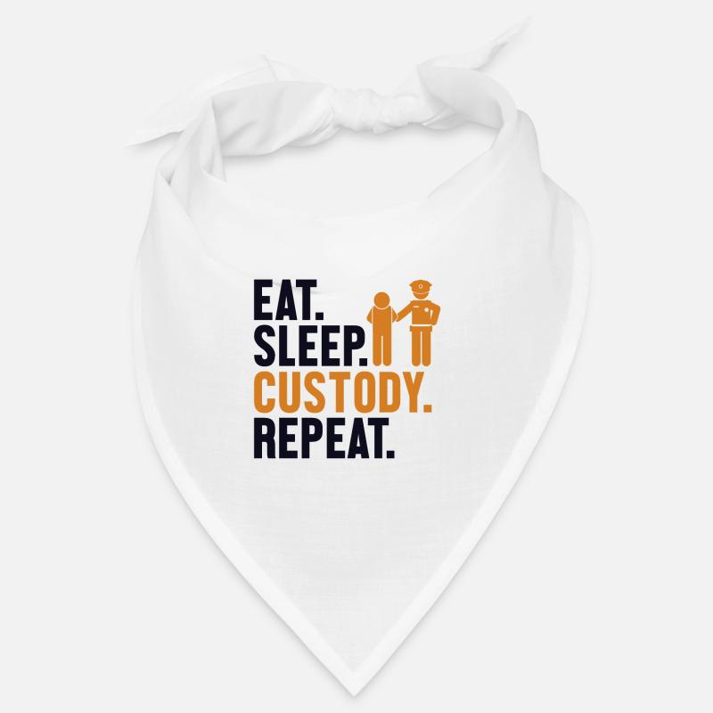 Eat Sleep Custody Repeat Prison Guard Corrections Bandana