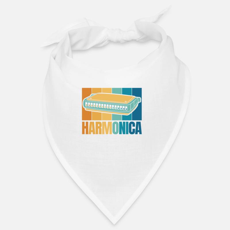 Retro Mundharmonika Harmonicist Maultrommel Harmonist Bandana