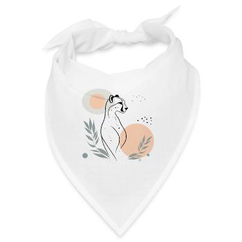 Eleganter Gepard - Bandana - Weiß - Vorne