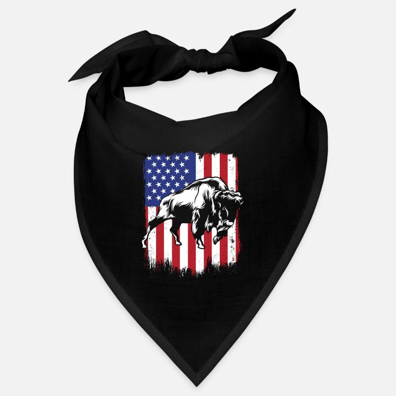 Bison Drapeau américain Buffalo Bovinae Américain Bandana