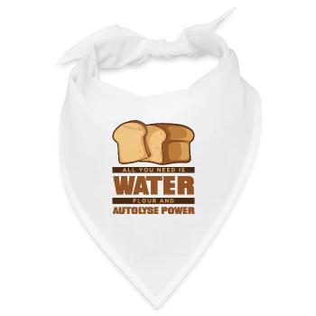 Wasser Mehl Und Autolyse Power Brot Teig Liebhaber - Bandana - Weiß - Vorne