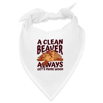 Clean Beaver bekommt immer mehr Holz nach Norden - Bandana - Weiß - Vorne