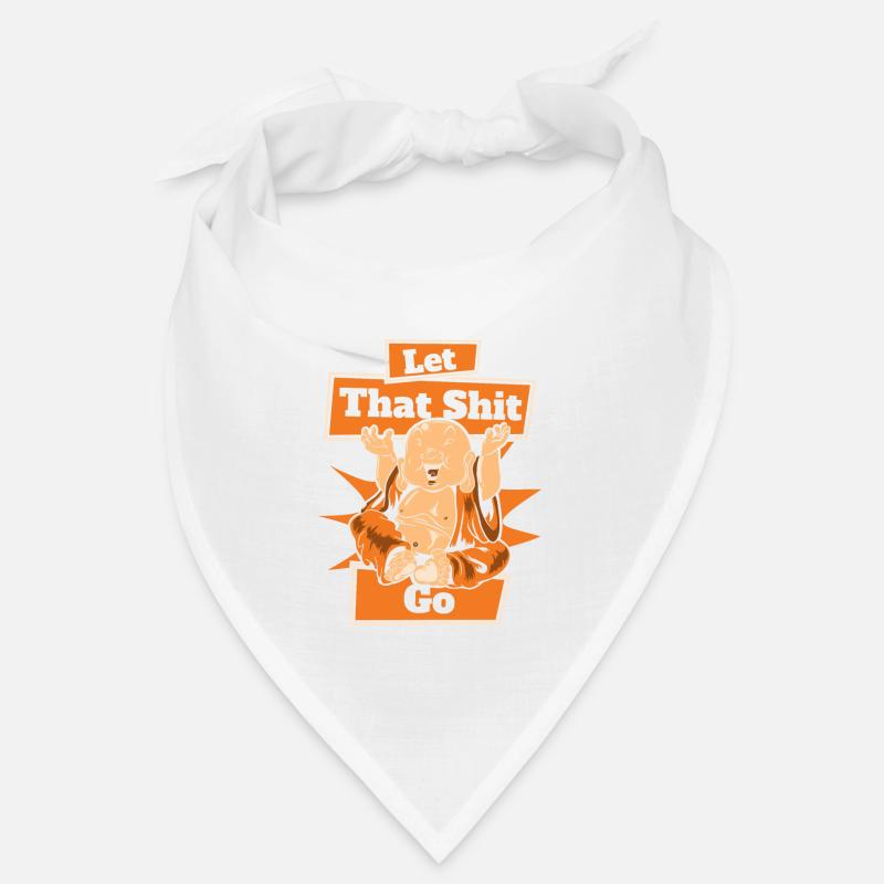 Let That Shit Go Buddhist Symbol Statue Priest Bandana