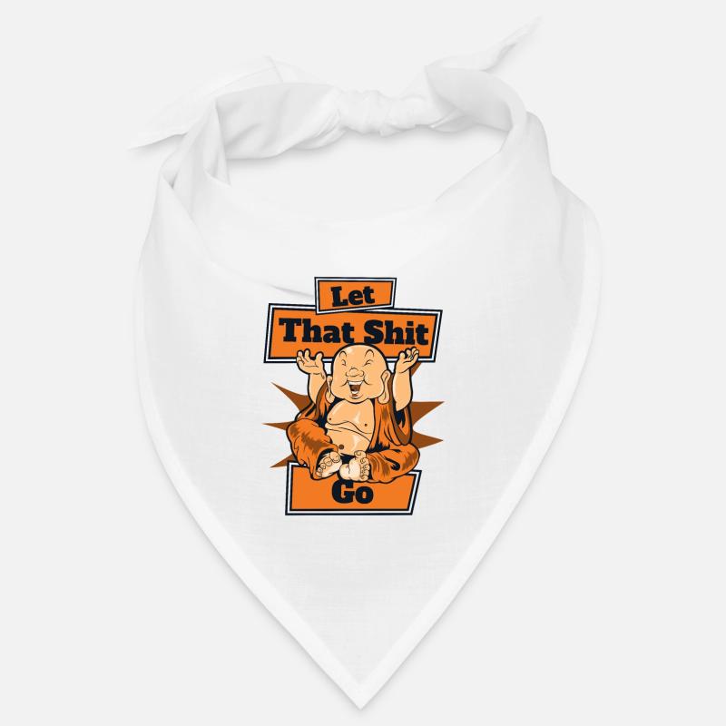 Let That Shit Go Buddhist Symbol Statue Priest Bandana