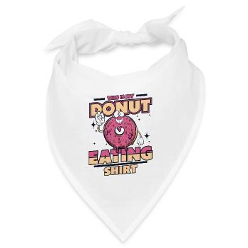 Das ist meine Donut-essende Kleidung Donut-glasiert - Bandana - Weiß - Vorne
