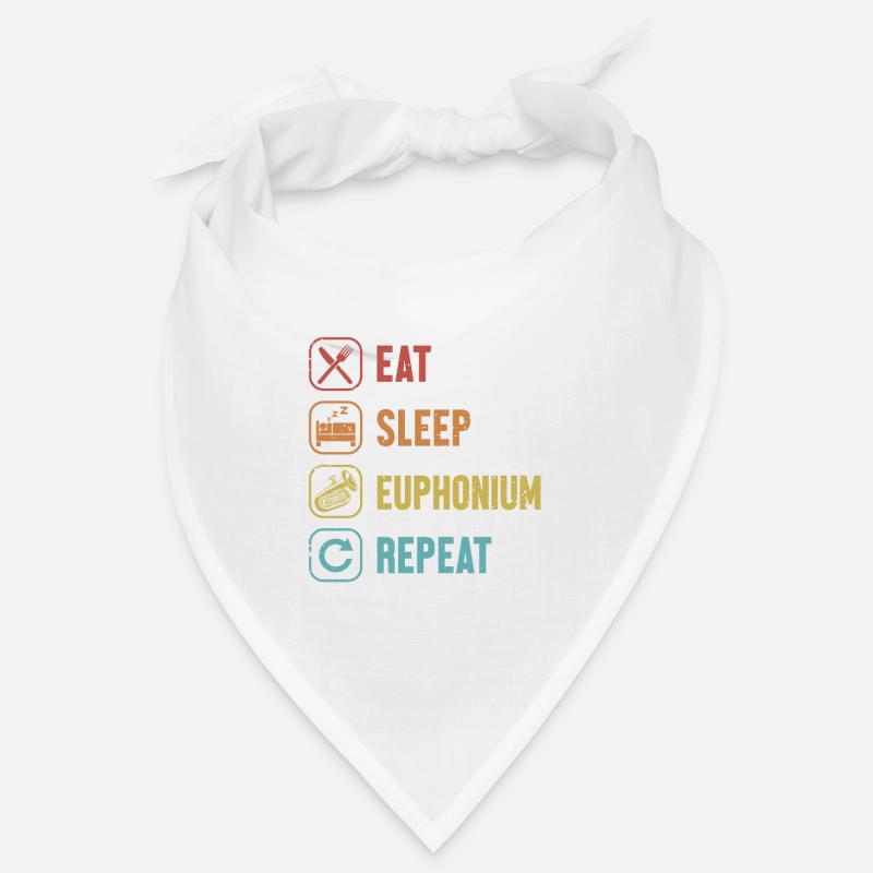 Eat Sleep Euphonium Repeat Instrument Euphonist Bandana