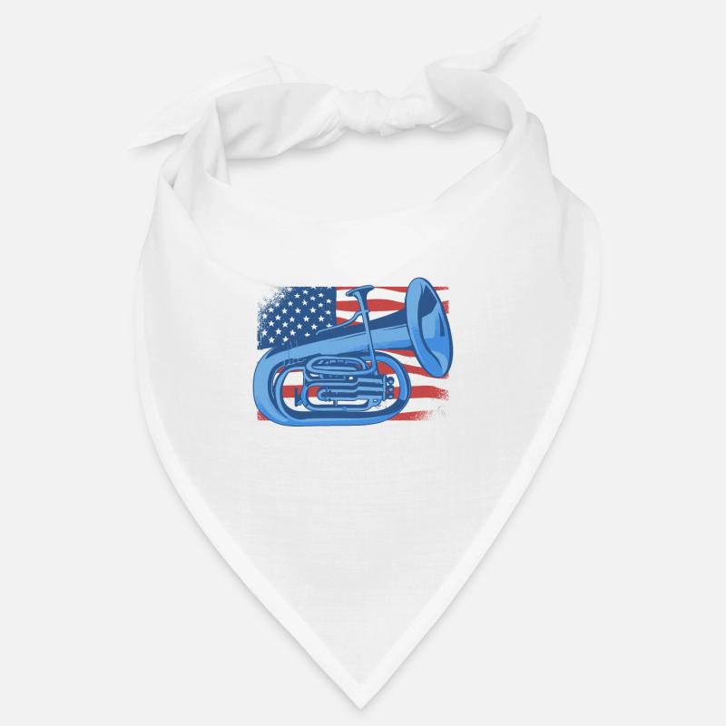 Euphonium American Flag Instrument Euphonist Bandana