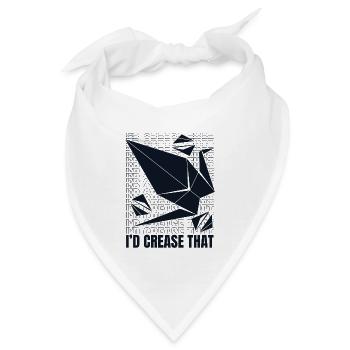 Ich würde den Eulen-Papierkran-Faltmeister zerknittern - Bandana - Weiß - Vorne