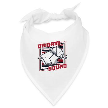 Origami Squad Folding Eule Papier Kranich Meister - Bandana - Weiß - Vorne