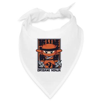 Origami Ninja Eule Papierkranich Faltmeister - Bandana - Weiß - Vorne