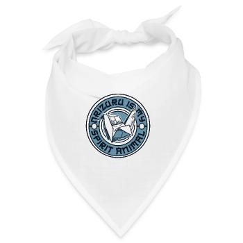 Orizuru ist mein Geisttier Eule Papierkranich - Bandana - Weiß - Vorne