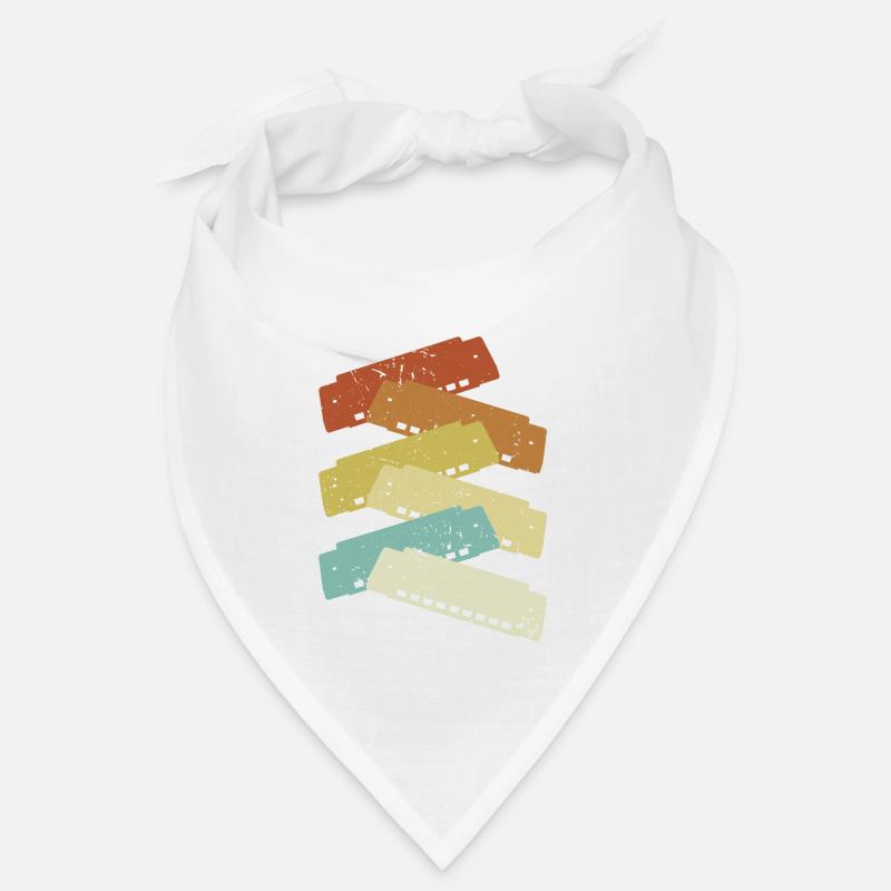 Harmoniste rétro Harmoniciste Harpe à bouche Harmonica Bandana