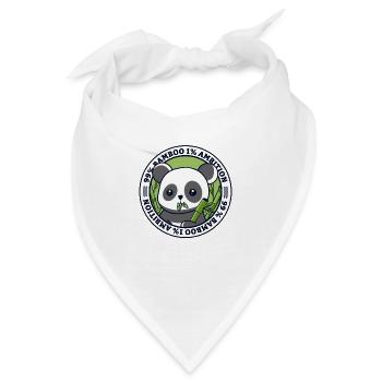 99% Bambus 1% Ehrgeiz Panda Bär Freund Liebhaber - Bandana - Weiß - Vorne