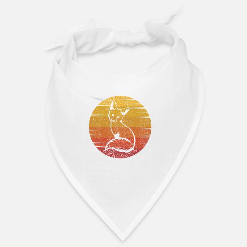 Retro Red Fox Canidae Caninae Fox Lover Fox Bandana