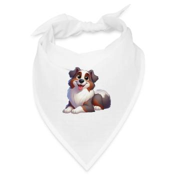 Australischer Schäferhund - Bandana - Weiß - Vorne