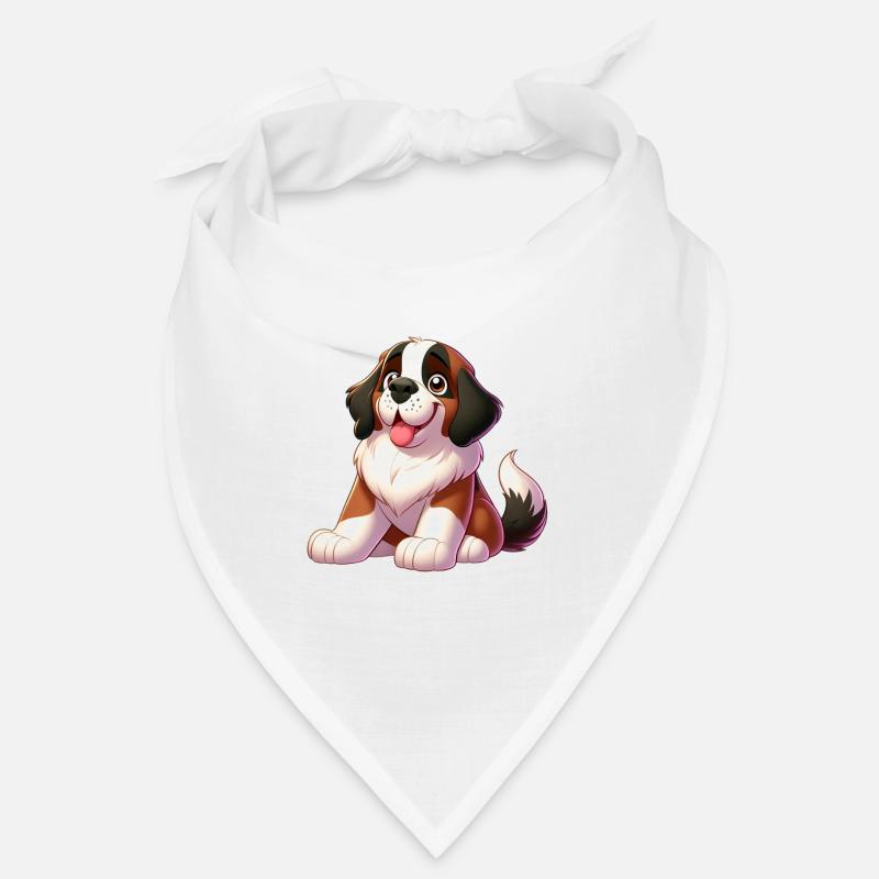 Sankt Bernhard 6 - Bandana - Weiß