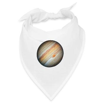 Jupiter & riesiger roter Fleck - Bandana - Weiß - Vorne