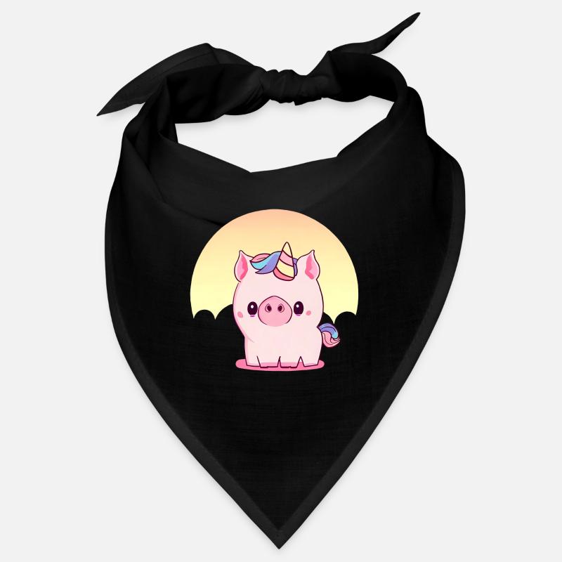 Cochon licorne au coucher du soleil Bandana