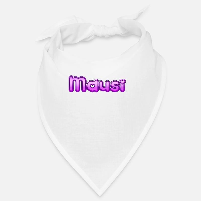 Text Mausi - Bandana - Weiß