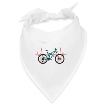 Adrenalin und Ausdauer - Mit Herz und Bike - Bandana - Weiß - Vorne