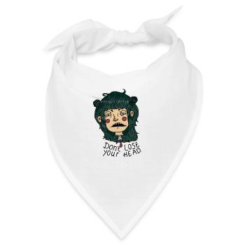 Verliere den Kopf nicht. - Bandana - Weiß - Vorne