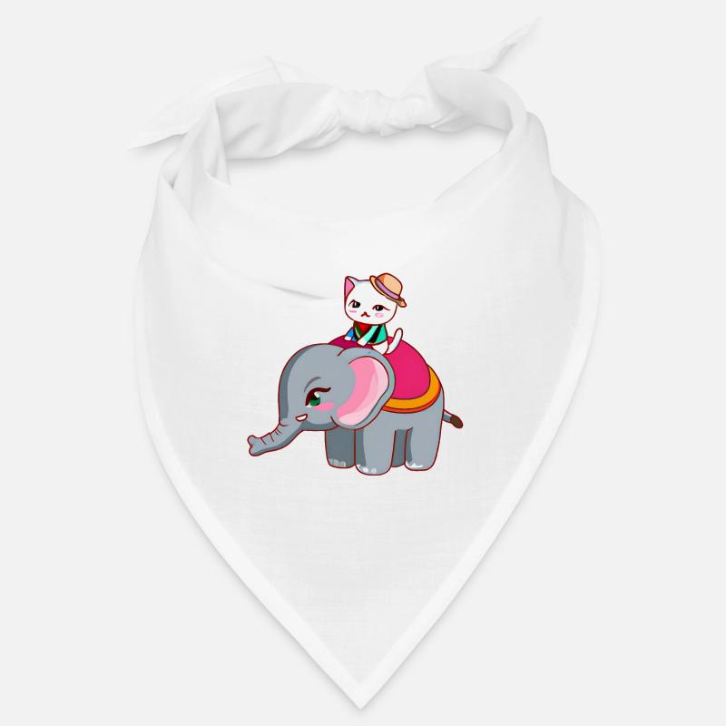 Katze reitet Elefant Bandana