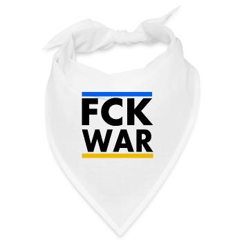 Fck war - Bandana - Weiß - Vorne