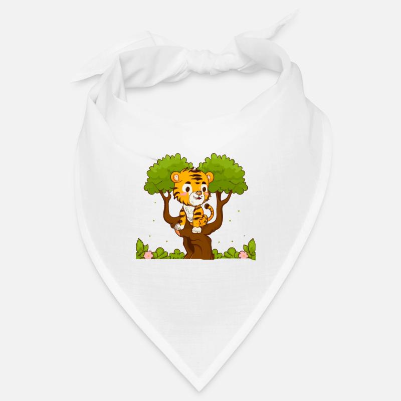 Tiger on a tree Bandana