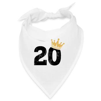20 Krone 20. Geburtstag 20 Jahre - Bandana - Weiß - Vorne