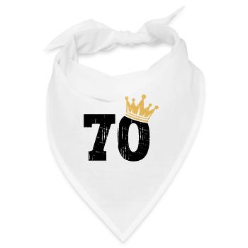 70 Krone 70. Geburtstag 70 Jahre - Bandana - Weiß - Vorne