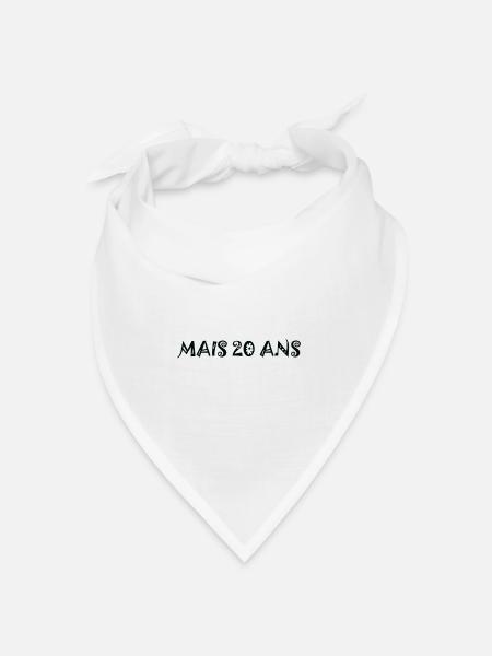 Cadeau anniversaire 50 ans - Bandana - blanc