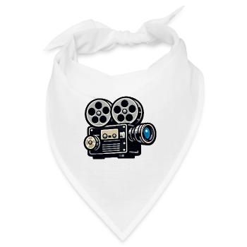 Vintage Filmprojektor Illustration - Bandana - Weiß - Vorne