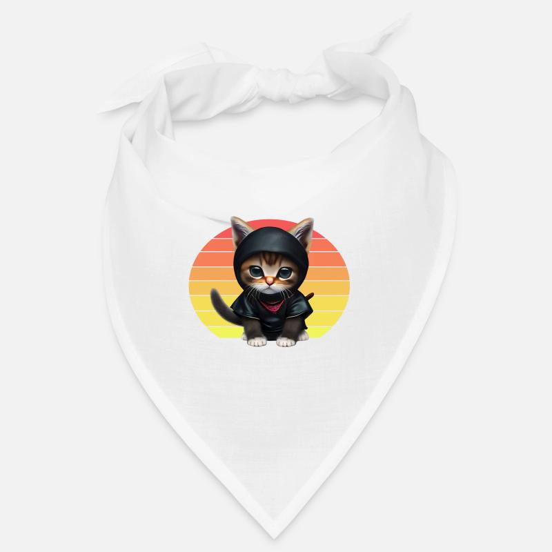 Ninja Cat Sunset Bandana