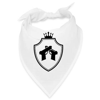 Pistole Wappen - Bandana - Weiß - Vorne