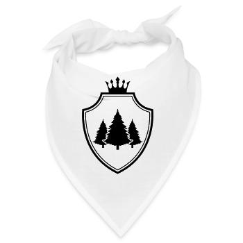 Baum Wappen Wald Tanne - Bandana - Weiß - Vorne