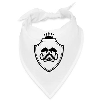 Bierglas Wappen - Bandana - Weiß - Vorne
