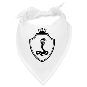 Schlange Wappen Kobra - Bandana - Weiß - Vorne
