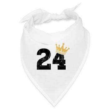 24 Krone 24. Geburtstag 24 Jahre - Bandana - Weiß - Vorne