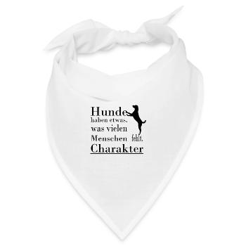 Hund Sprüche - Bandana - Weiß - Vorne