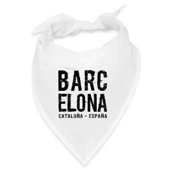 Barcelona, Katalonien, Spanien, Mittelmeer - Bandana - Weiß - Vorne