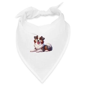 Australischer Schäferhund 2 - Bandana - Weiß - Vorne