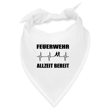 Feuerwehr - Bandana - Weiß - Vorne