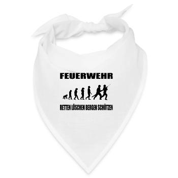 Feuerwehr - Bandana - Weiß - Vorne