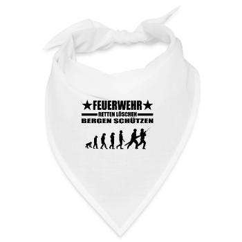 Feuerwehr - Bandana - Weiß - Vorne