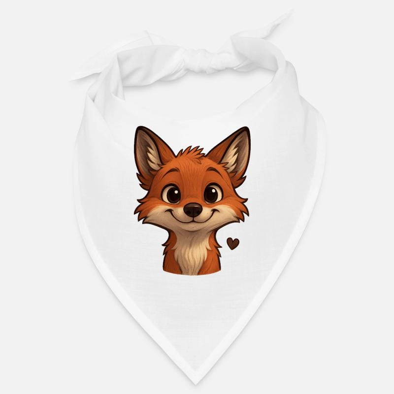 Happy Fox – clever & charmant - Bandana - Weiß